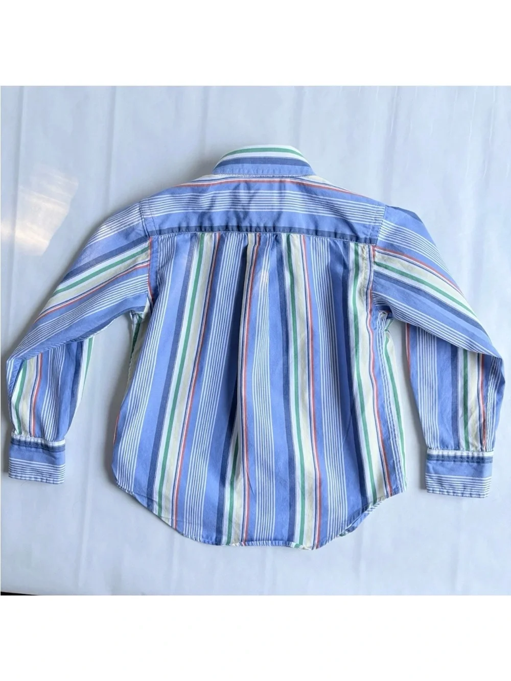 Ralph Lauren Boys Button Down Oxford Shirt 2 2T Blue Pony Logo Preppy Stripes